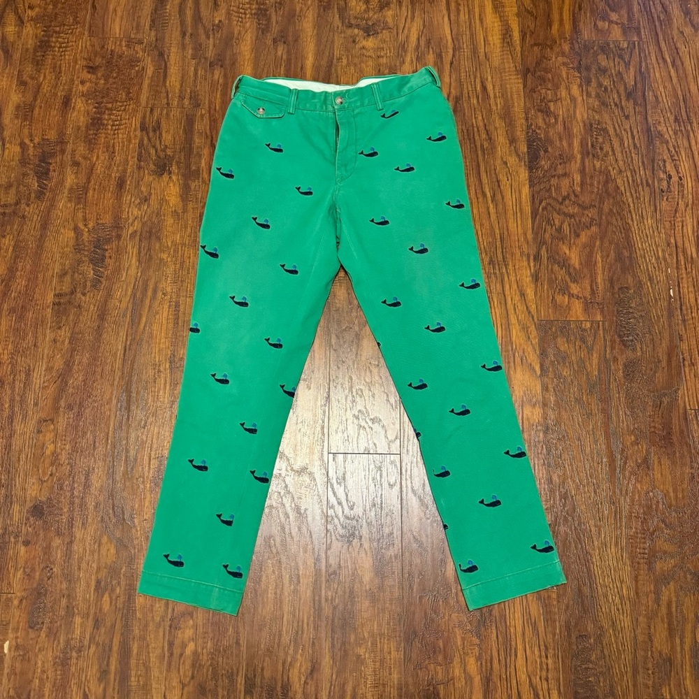 Polo by Ralph Lauren Green Whale Pants 32x30 Vintage